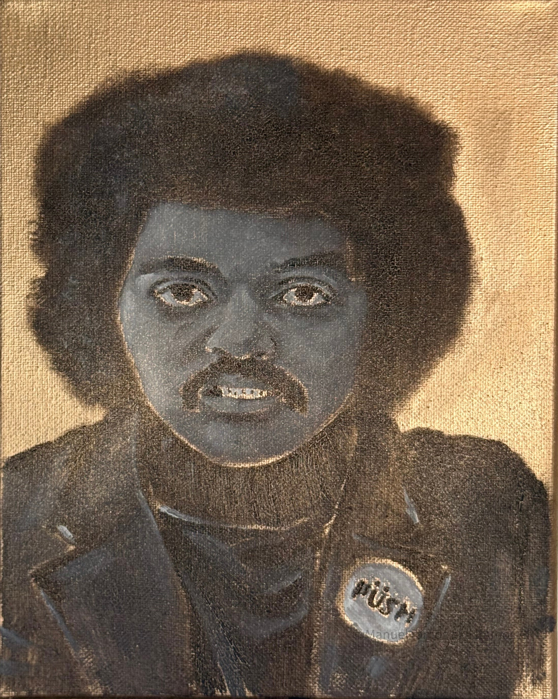 "Jesse Jackson" 8 x 8  Oil On Canvas - Original Painting by RAmos