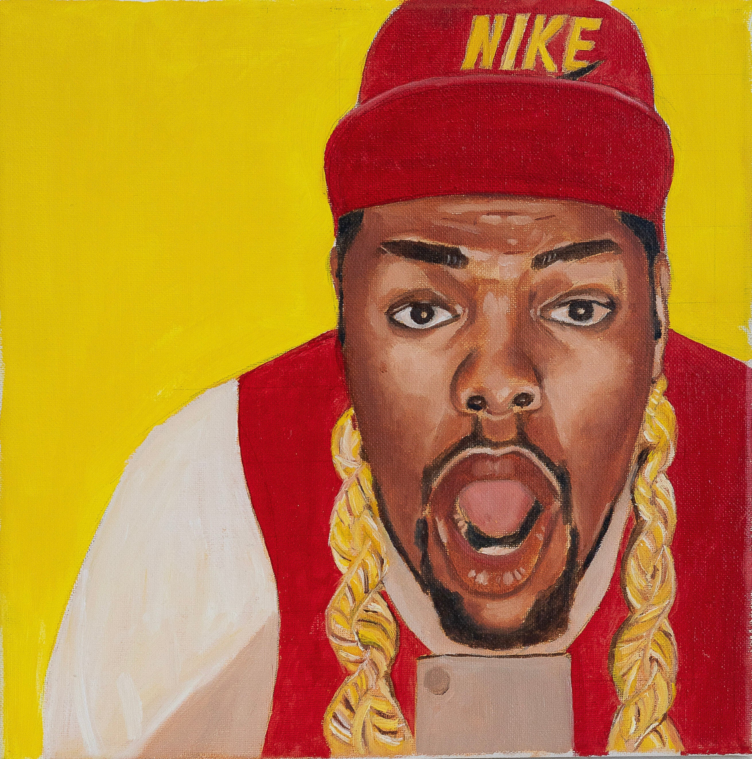 "Biz Markie" 12 x 12 Framed Oil On Canvas - Original Painting by RAmos
