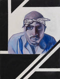 "TUPAC" 18 X 24 Oil On Canvas Original Painting By RAmos