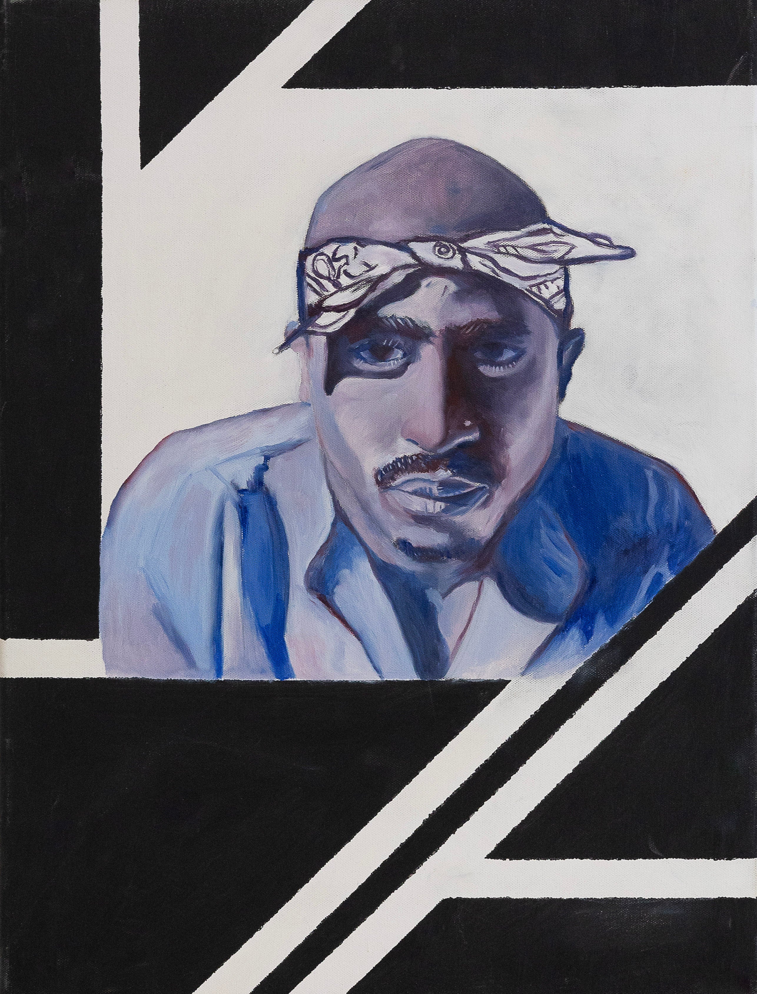 "TUPAC" 18 X 24 Oil On Canvas Original Painting By RAmos