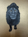 "Black Lion" 8 x 8 Oil On Canvas Original Painting By RAmos
